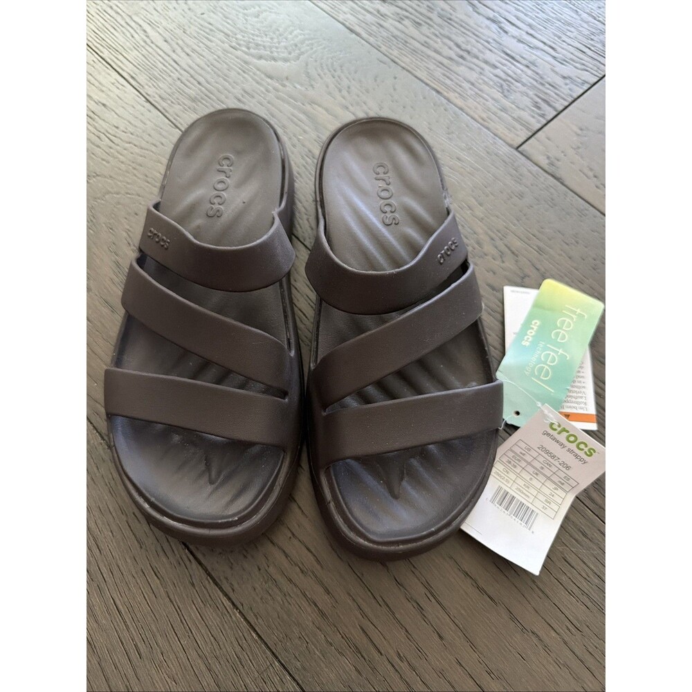 Crocs Getaway Strappy Brown Women’s 8 NEW With Tags - Picture 2 of 6